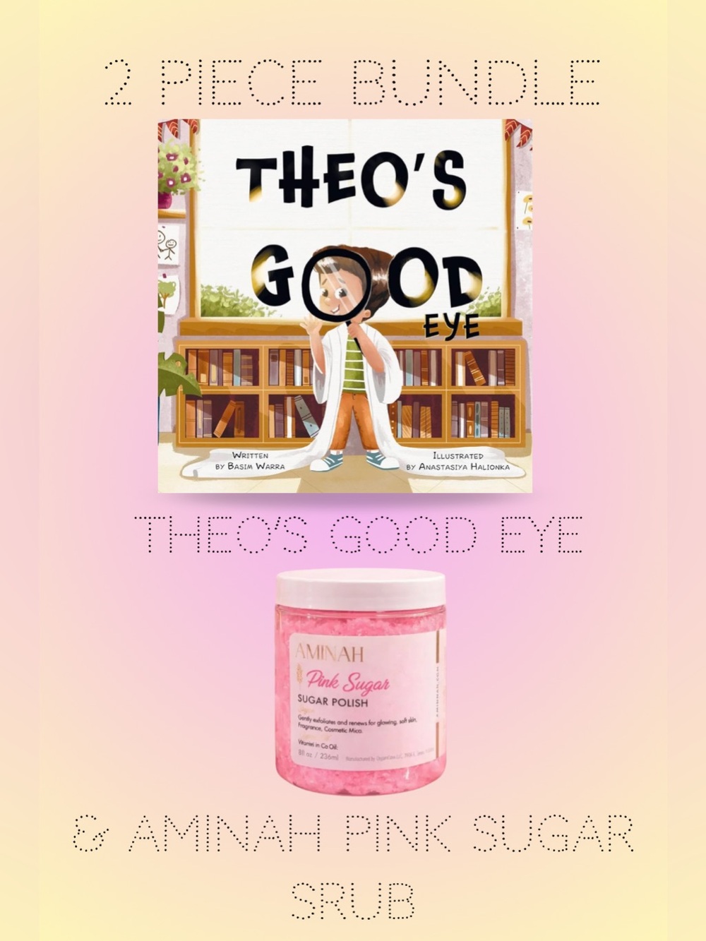 2pc Bundle: AMINAH Pink Sugar Sugar Polish & Theo’s Good Eye (2 Books Donated📚)